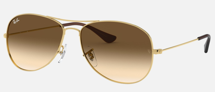 Ray Ban Ray Ban Cockpit Arista Gold | Light Brown