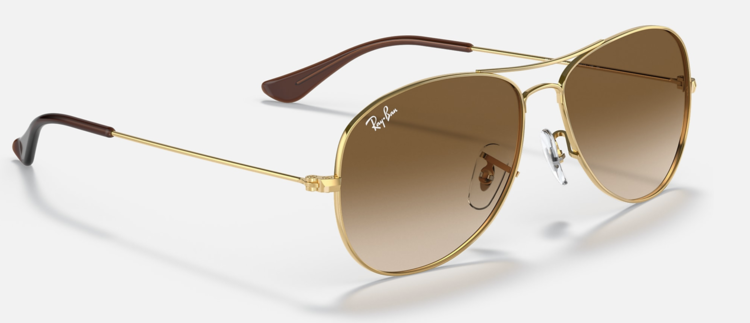 Ray Ban Ray Ban Cockpit Arista Gold | Light Brown