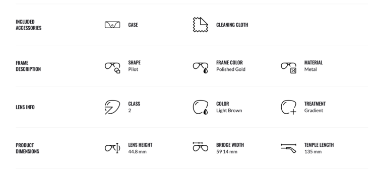 Ray Ban Ray Ban Cockpit Arista Gold | Light Brown