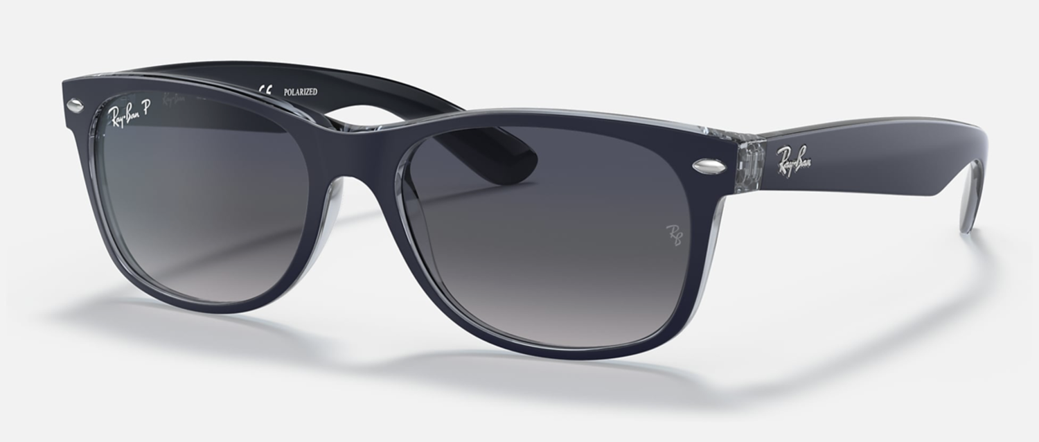 Ray Ban New Wayfarer Matte Blue On Transparent 66077855 S3