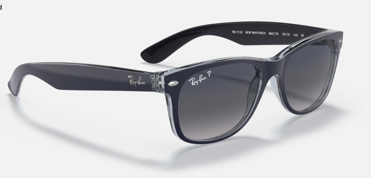Ray Ban Ray-Ban New Wayfarer Matte Blue On Transparent | 66077855