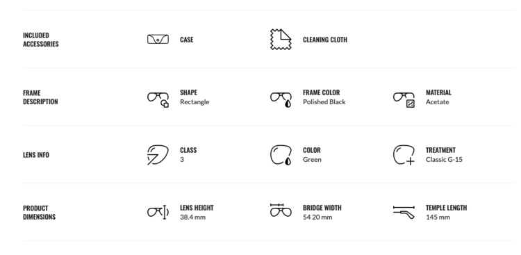 Ray Ban Ray Ban Inverness Polished Black | G-15 Green