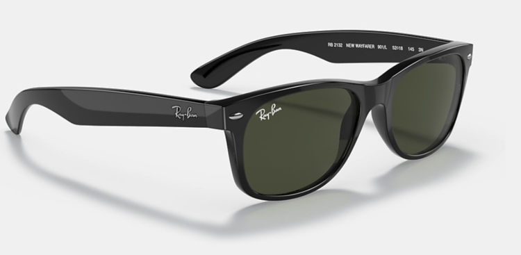 Ray Ban Ray Ban New Wayfarer Classic Black | G-15 Green