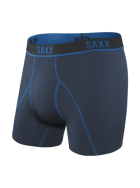 SAXX Kinetic Light Compression Mesh Boxer Brief, Navy / city blue