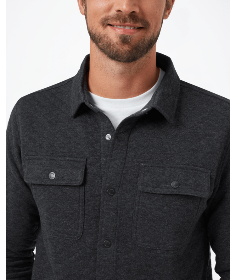 Tentree Tentree Quilted Colville Shacket (Mens) | Meteorite Black Htr