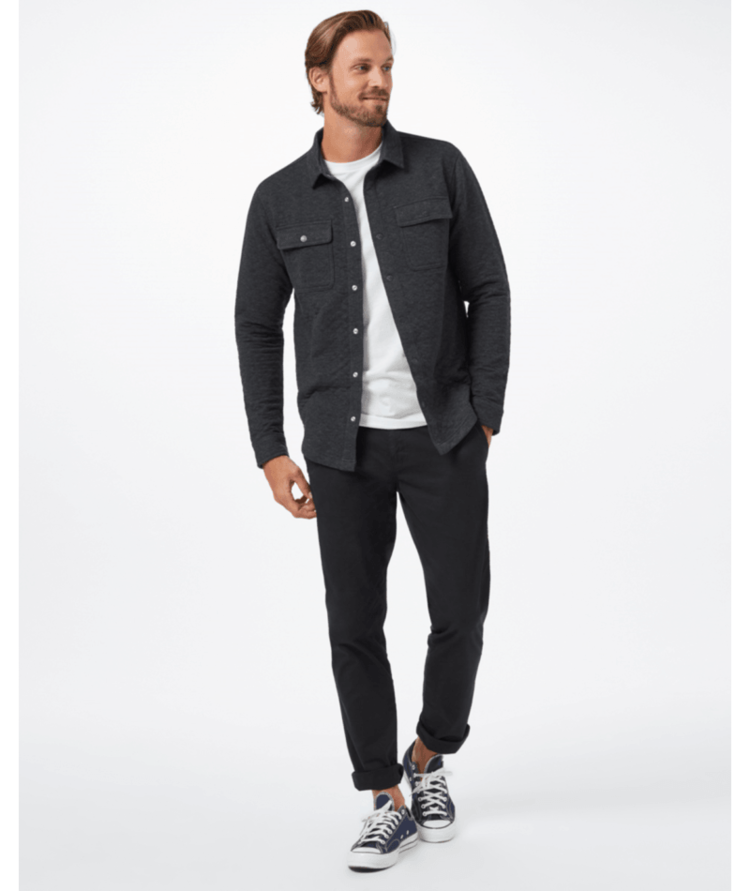Tentree Tentree Quilted Colville Shacket (Mens) | Meteorite Black Htr