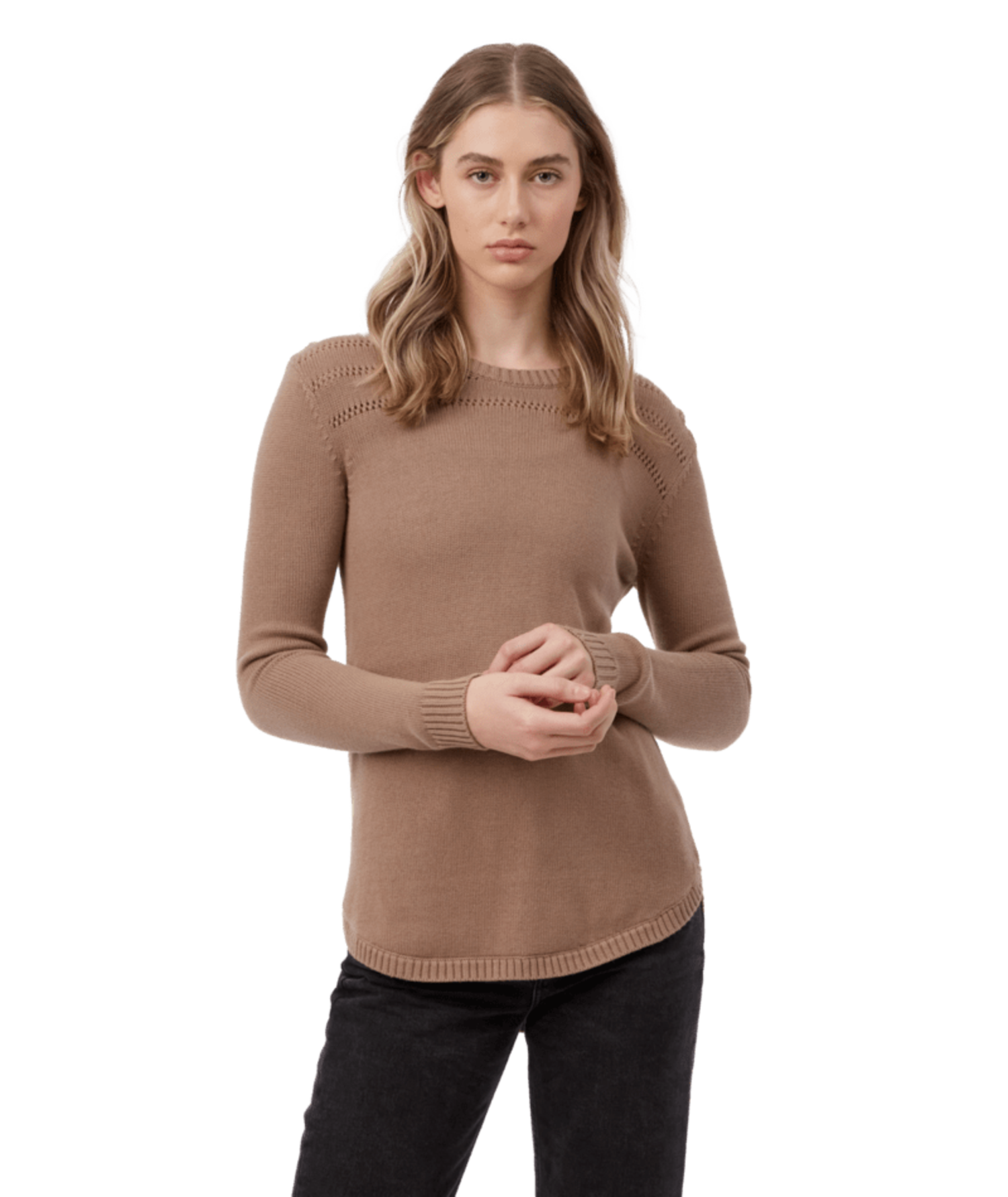 Tentree W Forever After Sweater Foxtrot Brown S3 Boardshop