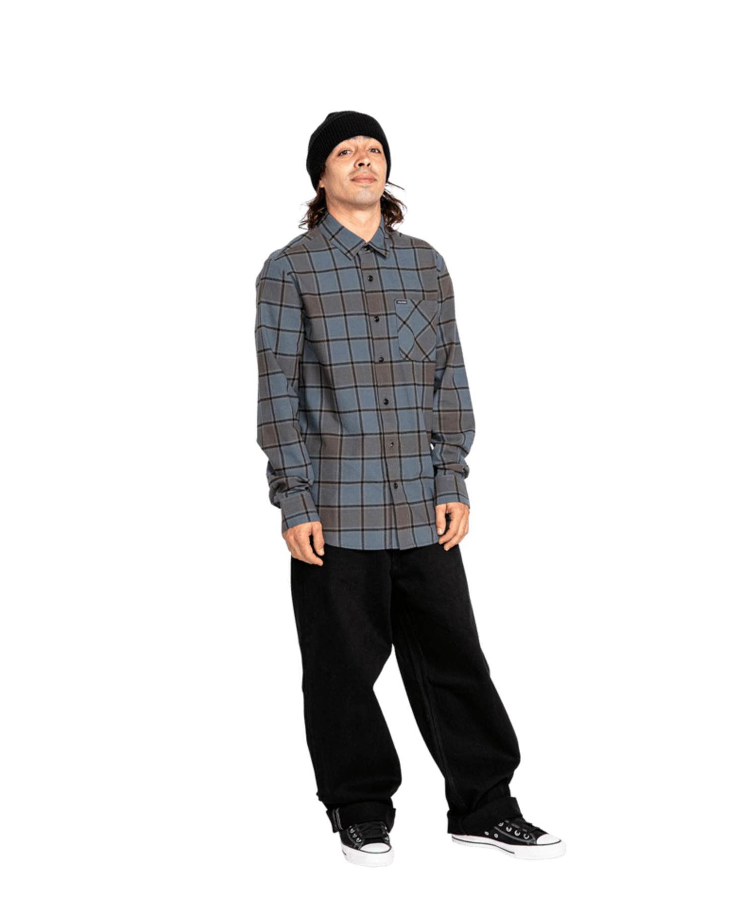 Caden Plaid Flannel - Black – Volcom Canada