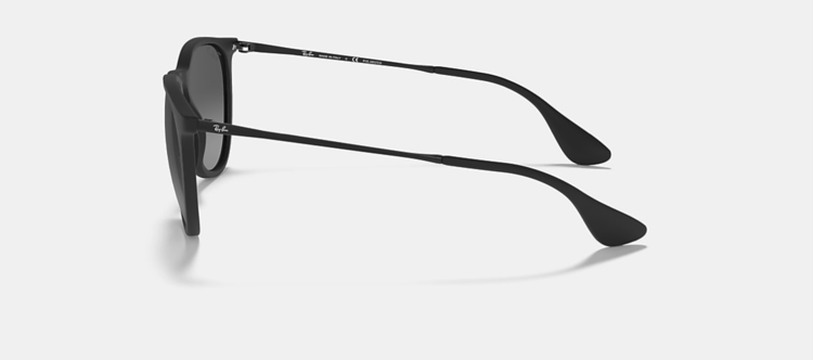 Ray Ban Ray Ban Erika Matte Rubber Black | Grey Polarized