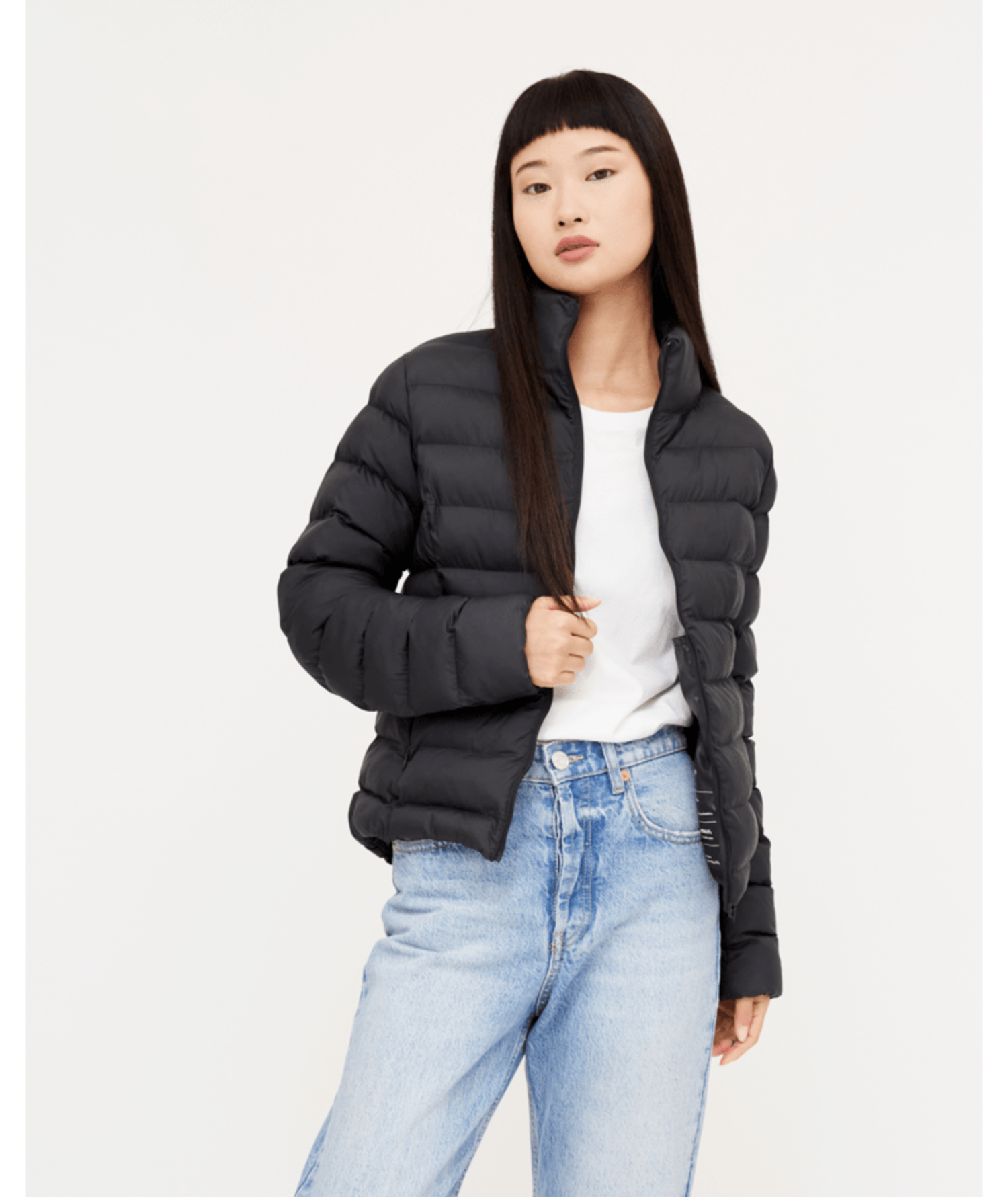 Tentree W Cloud Shell Packable Puffer Meteorite Black S3 Boardshop