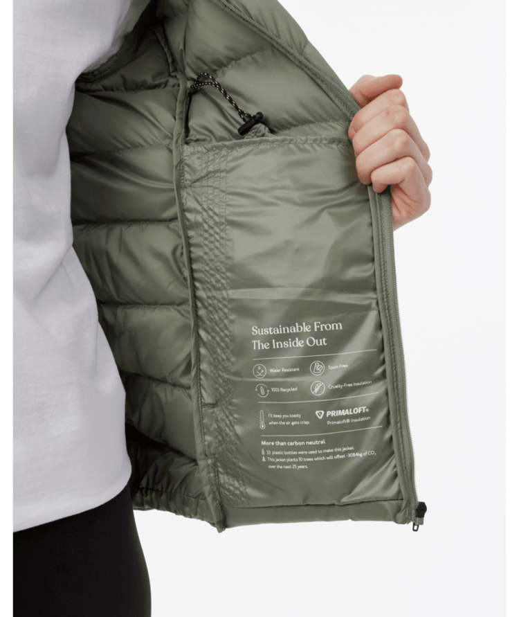 Tentree Tentree Womens Cloud Shell Packable Puffer | Agave Green