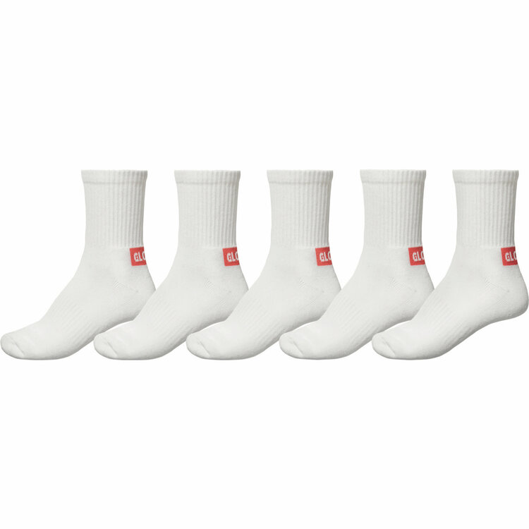Globe Globe Minibar Crew Sock 5-Pack (Mens) | White