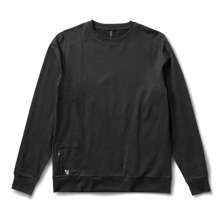 Vuori Vuori Mens Ponto Performance Crew | Black Heather