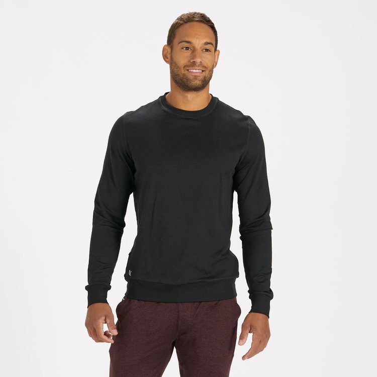 Vuori Vuori Mens Ponto Performance Crew | Black Heather