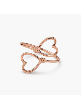 Pura Vida Pura Vida Heart Wire Wrap Ring | Rose Gold