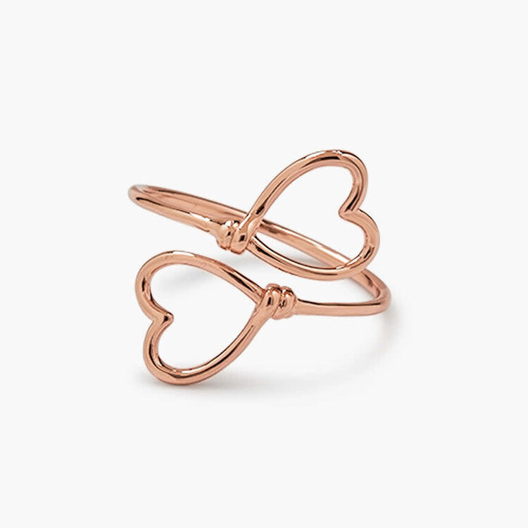 Pura Vida Pura Vida Heart Wire Wrap Ring | Rose Gold