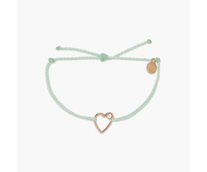 Pura Vida Stone Heart Locket - Rose Gold