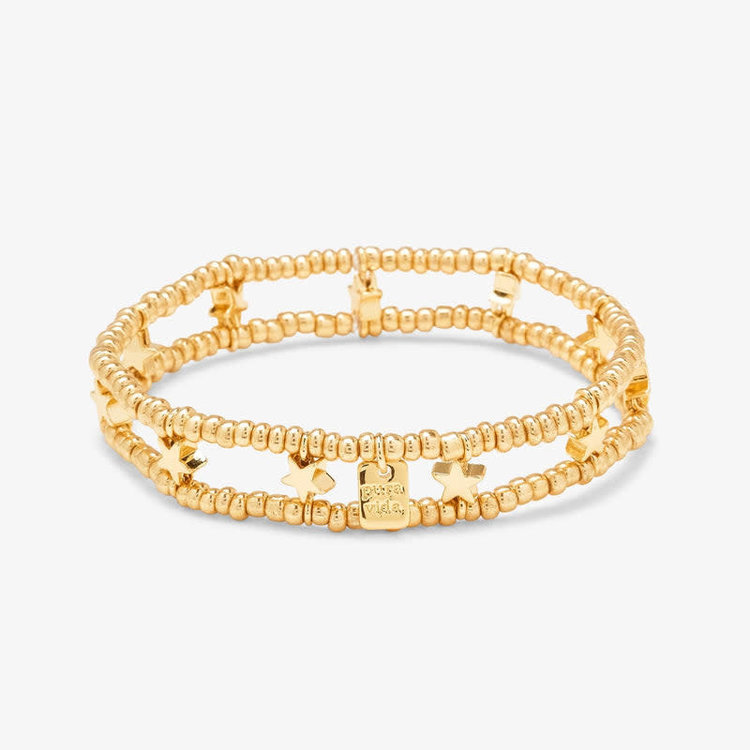 Pura Vida Pura Vida Star Stretch Bracelet | Gold