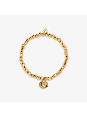 Pura Vida Pura Vida Moon Metal Stretch Bracelet | Gold