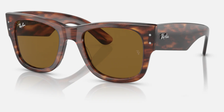Ray Ban Ray Ban Mega Wayfarer Striped Havana | Brown