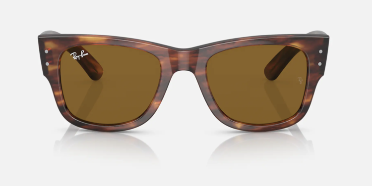 Ray Ban Ray Ban Mega Wayfarer Striped Havana | Brown