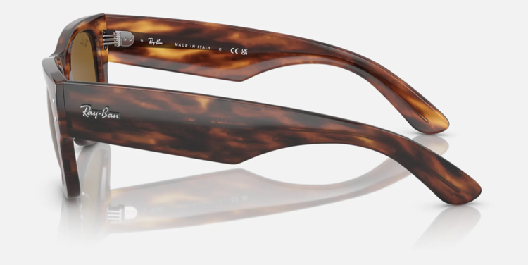 Ray Ban Ray Ban Mega Wayfarer Striped Havana | Brown