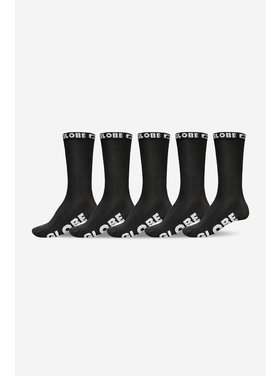 Globe Globe Black Out Crew Sock 5 Pack (Mens) | Black/Black
