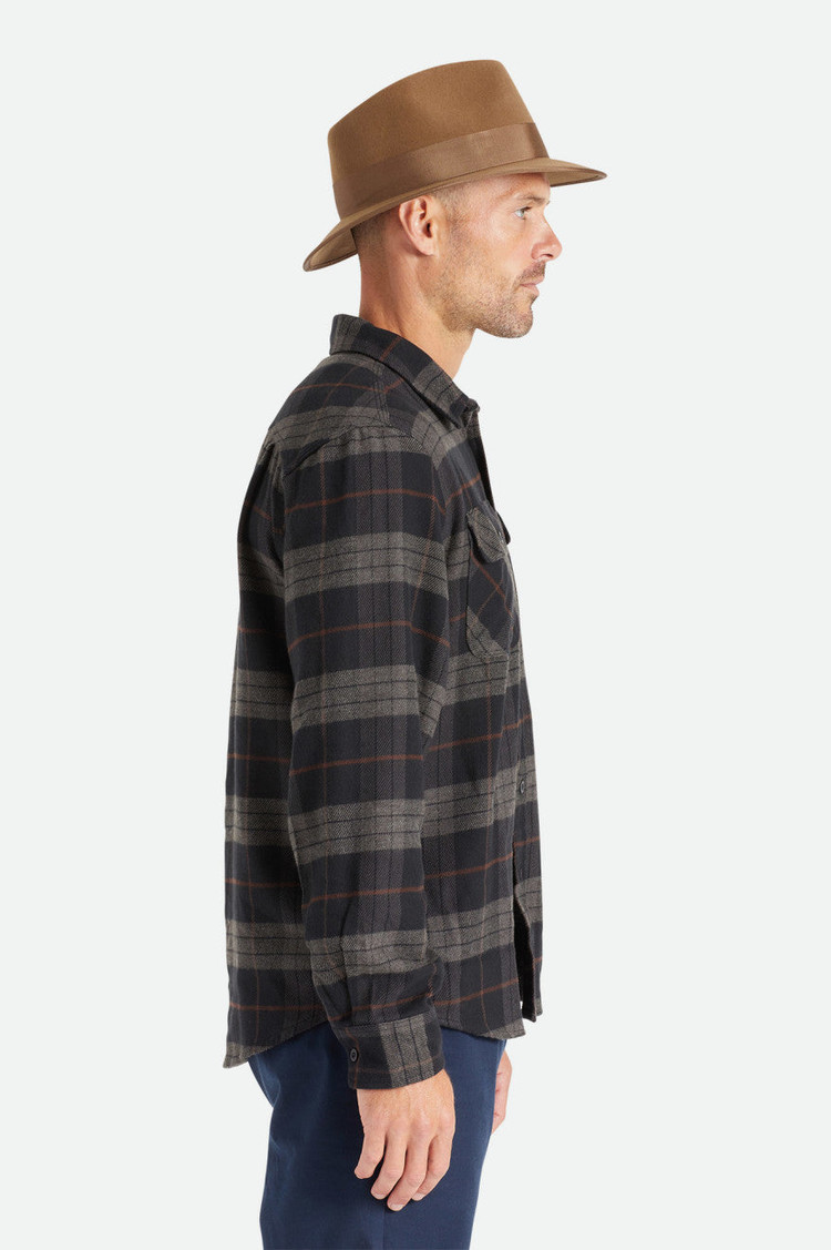 Brixton Brixton Bowery Flannel (Mens) | Black/Charcoal