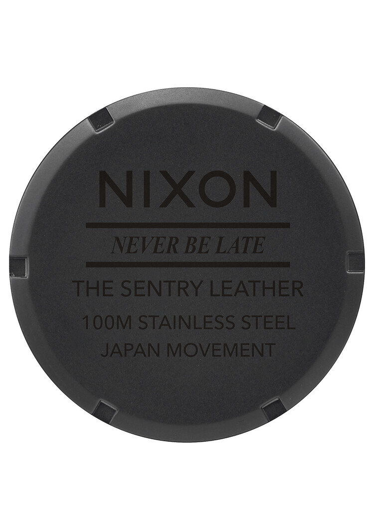 Nixon Nixon Sentry Leather | Matte Black/Gold