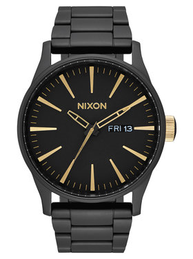 Nixon Nixon Sentry Stainless Steel | Matte Black/Gold