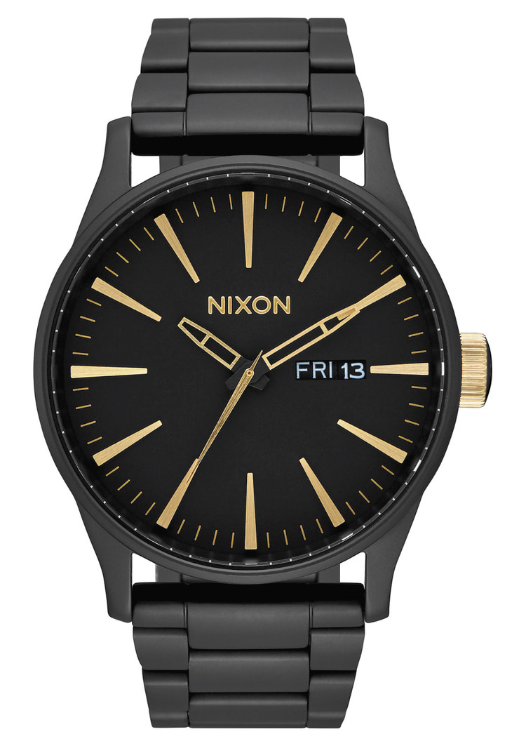 Nixon Nixon Sentry Stainless Steel | Matte Black/Gold