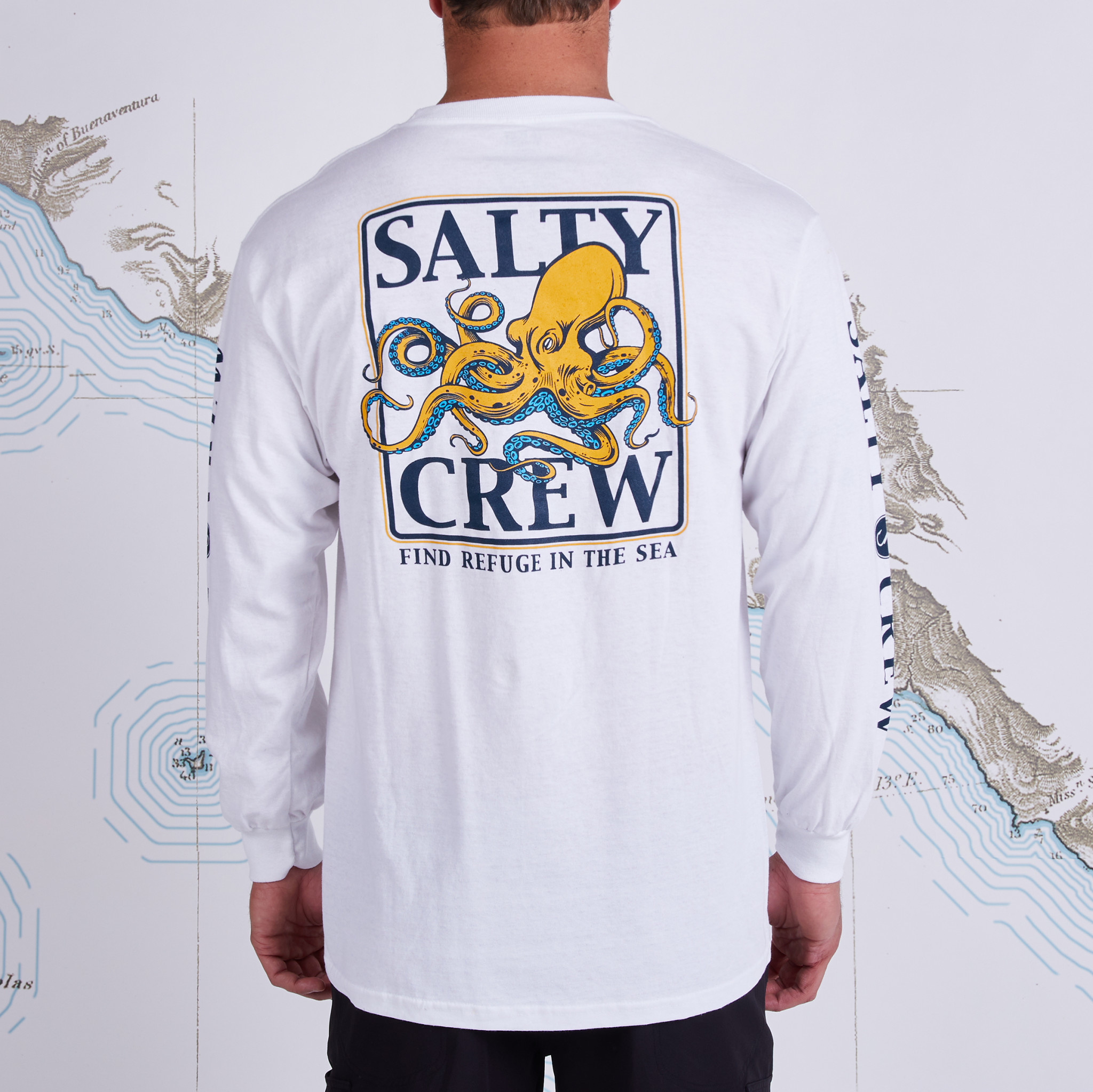 Salty Crew M Ink Slinger Standard L/S Tee | White