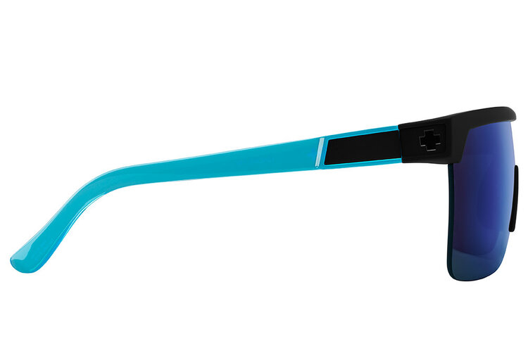 Spy Spy Flynn 5050 Soft Matte Black Translucent Blue | Happy Gray Green w/ Dark Blue Spectra Mirror