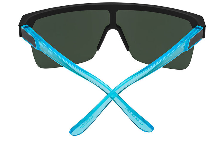 Spy Spy Flynn 5050 Soft Matte Black Translucent Blue | Happy Gray Green w/ Dark Blue Spectra Mirror