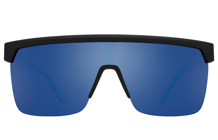 Spy Spy Flynn 5050 Soft Matte Black Translucent Blue | Happy Gray Green w/ Dark Blue Spectra Mirror