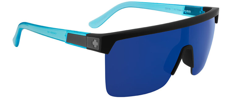 Spy Spy Flynn 5050 Soft Matte Black Translucent Blue | Happy Gray Green w/ Dark Blue Spectra Mirror