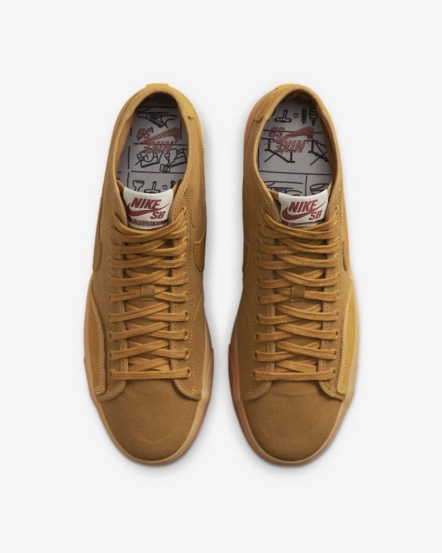 Nike Sb Blazer Court Mid Prm | Desert Ochre-Hyper Royal - S3 Boardshop