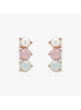 Pura Vida Pura Vida 3-Stone Drop Stud Earrings | Rose Gold