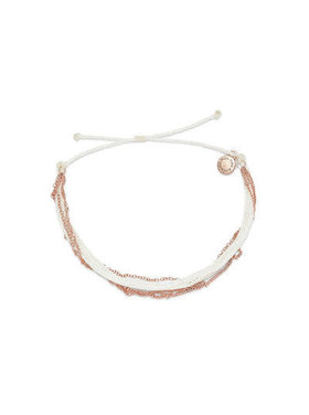 Pura Vida Pura Vida At Sea Mixed Chain Rose Gold Anklet | White