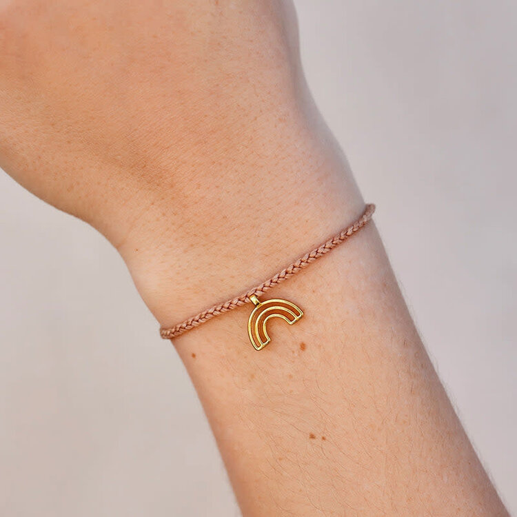 Pura Vida Pura Vida Chasing Rainbows Gold Charm Bracelet | Almond