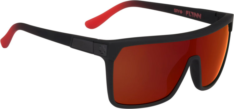 Spy Spy Flynn Soft Matte Black/Red Fade | Happy Gray Green Red Light Mirror