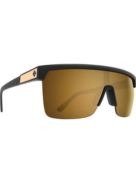 Spy Spy Flynn 5050 25 Anniv Matte Black Gold | Happy Bronze w/ Gold Spectra Mirror