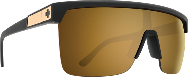 Spy Spy Flynn 5050 25 Anniv Matte Black Gold | Happy Bronze w/ Gold Spectra Mirror