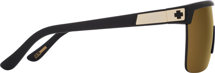 Spy Spy Flynn 5050 25 Anniv Matte Black Gold | Happy Bronze w/ Gold Spectra Mirror