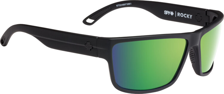 Spy Spy Rocky Soft Matte Black | Happy Bronze Polar w/ Green Spectra Mirror