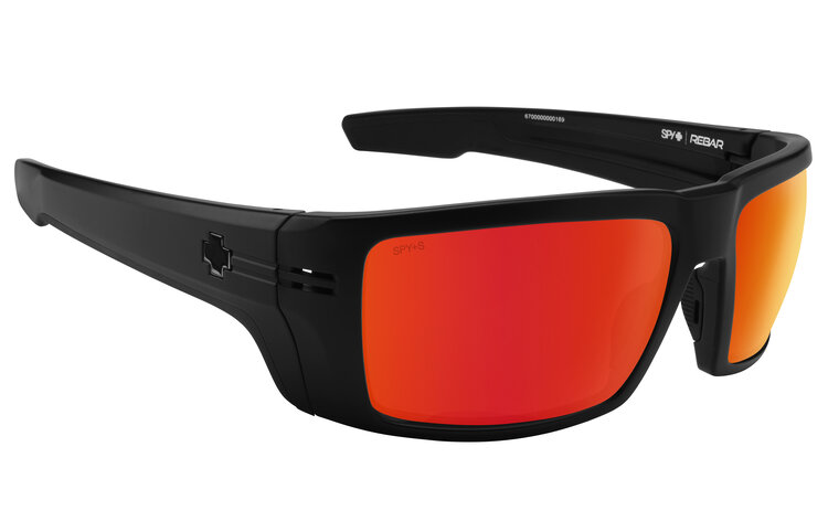 Spy Spy Rebar Ansi Matte Black | Happy Bronze Red Spectra Mirror