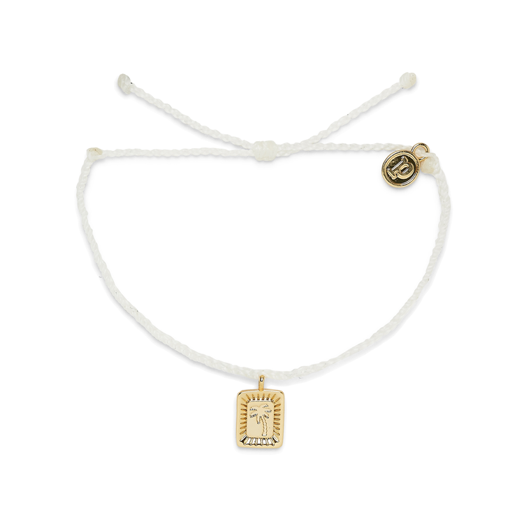 Pura Vida Pura Vida Palm Burst Gold Charm Bracelet | Natural