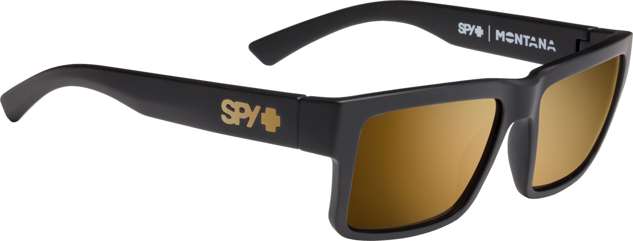 Spy Montana Soft Matte Black | Hd Plus Bronze With Gold Spectra Mirror