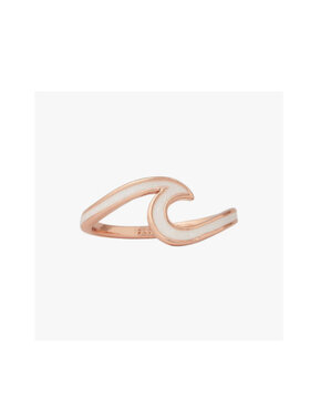 Pura Vida Pura Vida Enameled Wave Ring | Rose Gold