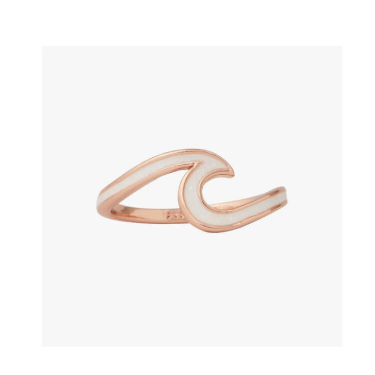 Pura Vida Pura Vida Enameled Wave Ring | Rose Gold